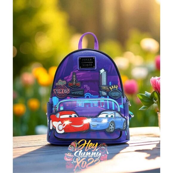 Loungefly Disney Pixar Cars Lightning McQueen & Sally Light  display picture 3